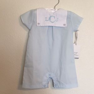 Monogrammed romper